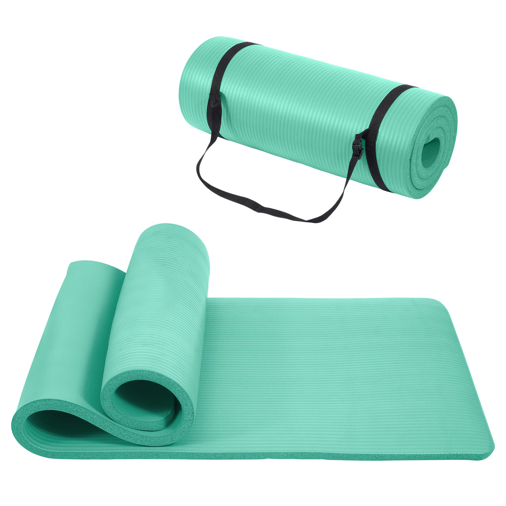 Only Supports Self Pickup  Yoga Mat, One Inch Thickened High-density Practice Mat, Tear-resistant Practice Yoga Mat With Straps, Suitable For All Kinds Of Yoga Practice