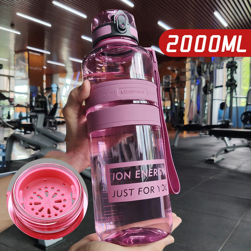 Large Capacity Sports Water Cup Portable Fitness Plastic Large Water Bottle