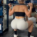 Solid-color High-waisted Three-inch Shorts Athletic Shorts