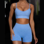 Women's yoga vest shorts suit
