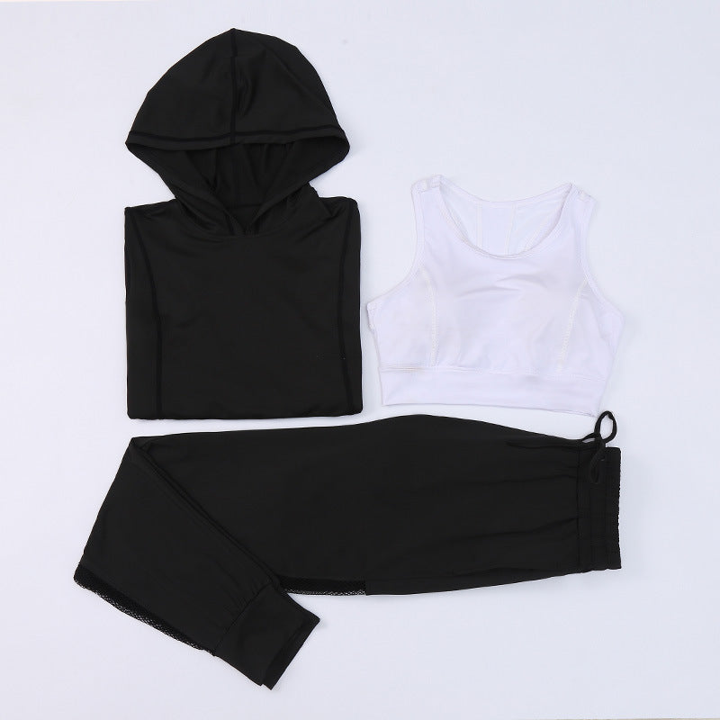 Three-piece fitness suit