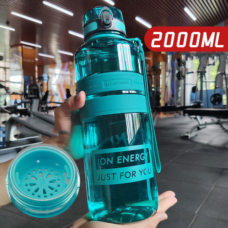 Large Capacity Sports Water Cup Portable Fitness Plastic Large Water Bottle