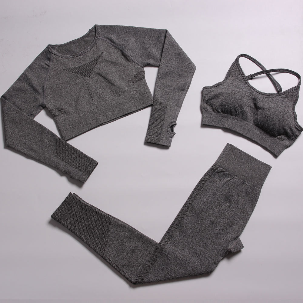 Autumn And Winter Fitness Yoga Three-Piece Suit