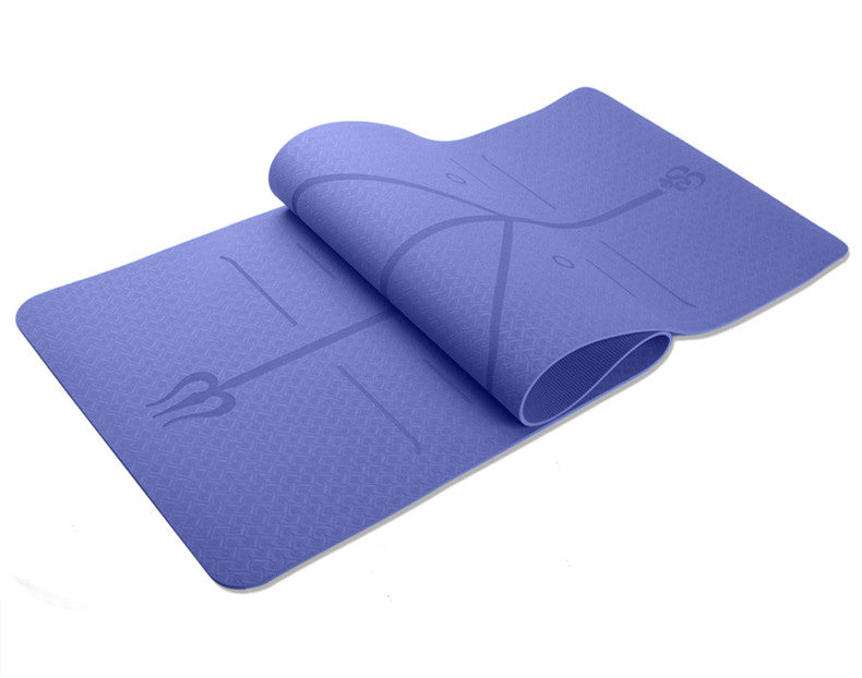 Tpe Fitness Yoga Mat Position Line Single Layer Monochrome Custom Logo