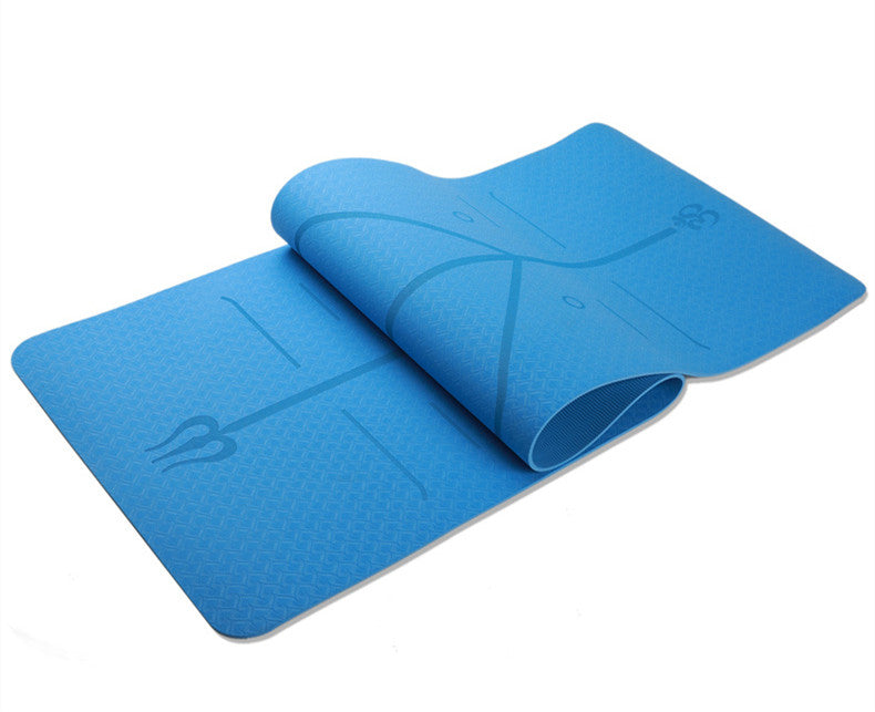 Tpe Fitness Yoga Mat Position Line Single Layer Monochrome Custom Logo