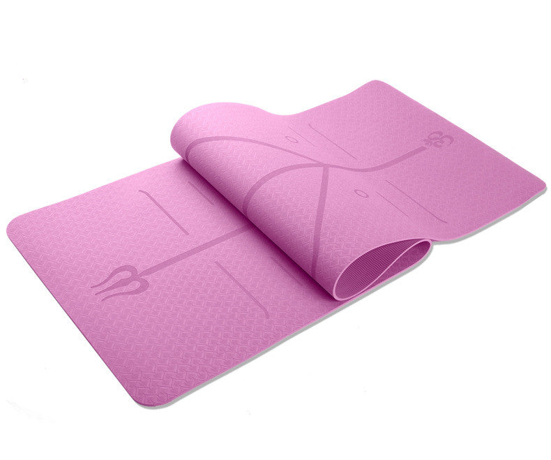 Tpe Fitness Yoga Mat Position Line Single Layer Monochrome Custom Logo