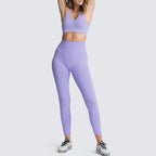 Seamless Hip-Lifting Fitness Yoga Suit Pure Color Sports Quick-Drying Yoga Suit