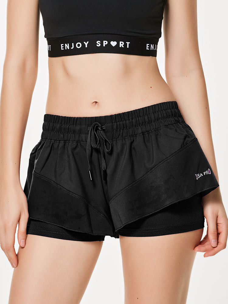 Women's Plus Size Anti-Failure Running Culottes Yoga Sports Pants