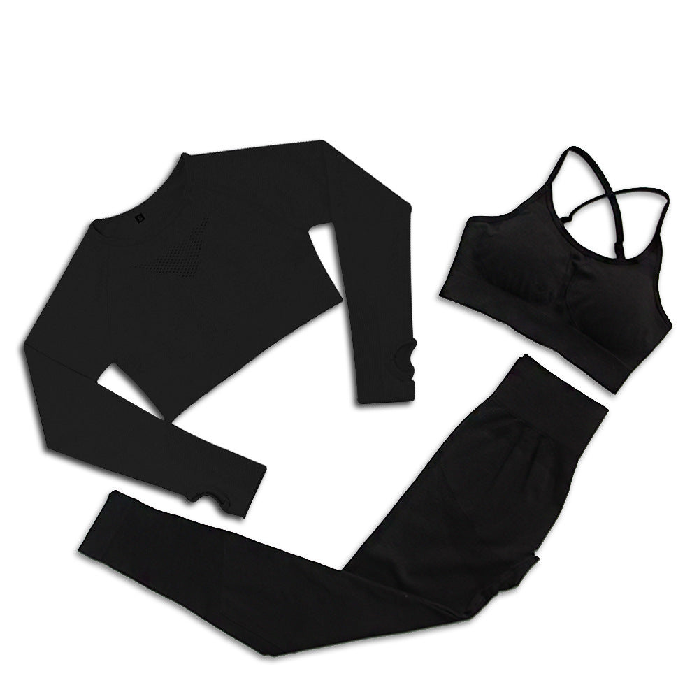 Autumn And Winter Fitness Yoga Three-Piece Suit