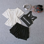 Women's three-piece yoga wear sports suit