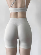 High-Waisted Yoga Shorts - Quick-Dry & Squat-Proof