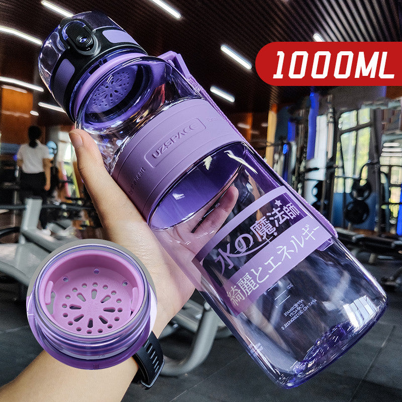 Large Capacity Sports Water Cup Portable Fitness Plastic Large Water Bottle