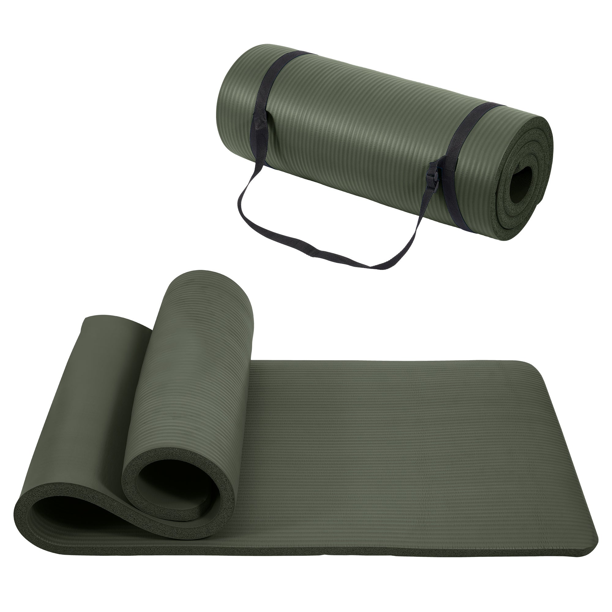 Only Supports Self Pickup  Yoga Mat, One Inch Thickened High-density Practice Mat, Tear-resistant Practice Yoga Mat With Straps, Suitable For All Kinds Of Yoga Practice
