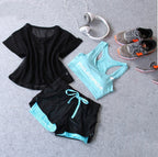 Women's three-piece yoga wear sports suit