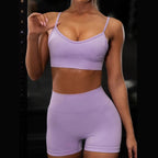 Women's yoga vest shorts suit