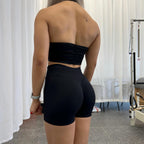 Solid-color High-waisted Three-inch Shorts Athletic Shorts