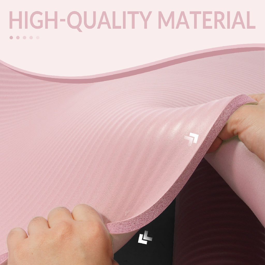 Only Supports Self Pickup  Yoga Mat, 1-2 Inch Ultra-thick High-density Practice Mat With Straps, Suitable For All Kinds Of Yoga Practice, A Variety Of Colors