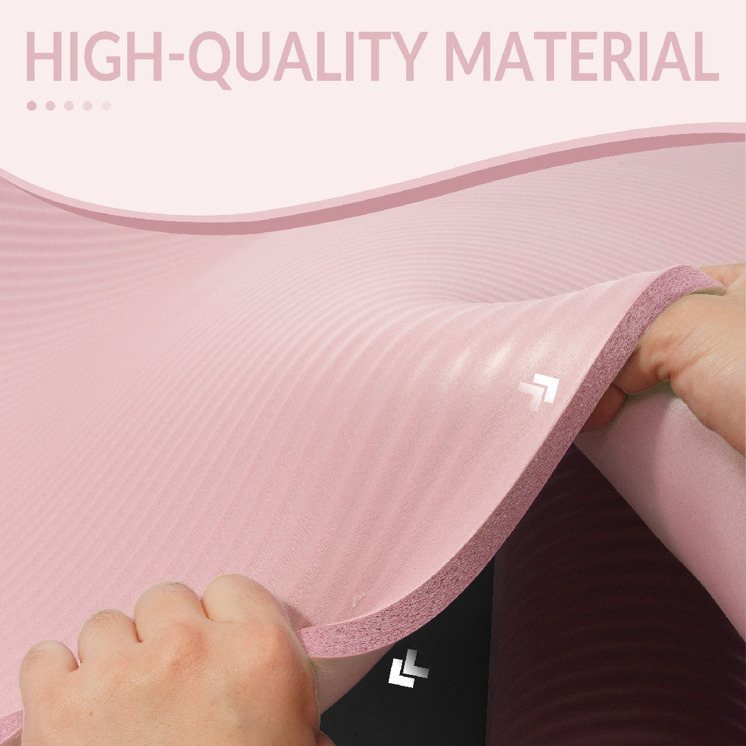 Only Supports Self Pickup  Yoga Mat, 1-2 Inch Ultra-thick High-density Practice Mat With Straps, Suitable For All Kinds Of Yoga Practice, A Variety Of Colors