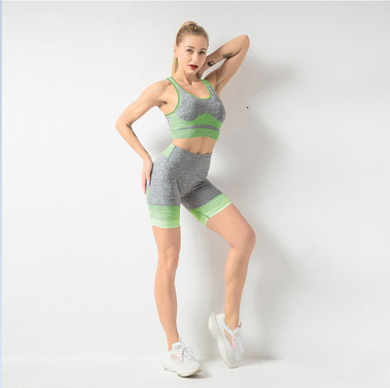 Running Sports Bra Set Seamless Yoga Wear