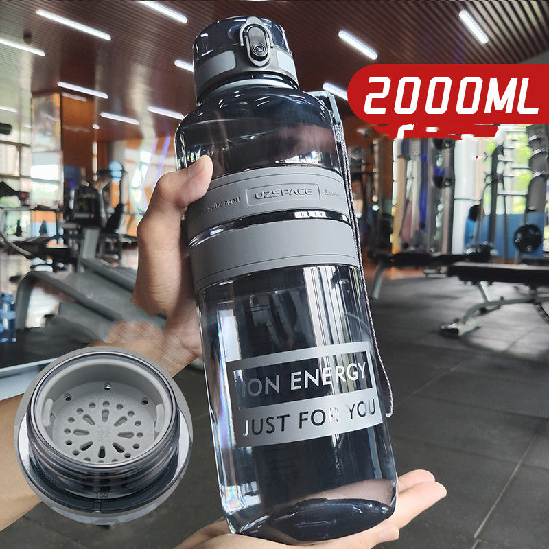 Large Capacity Sports Water Cup Portable Fitness Plastic Large Water Bottle
