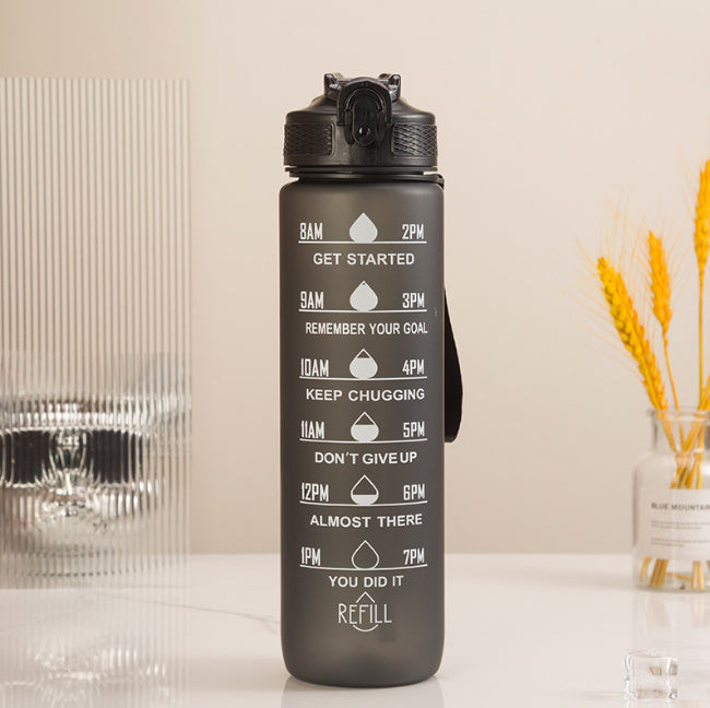 Gradient Color Large-capacity Plastic Space Sports Straw Water Cup