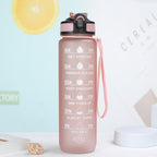 Gradient Color Large-capacity Plastic Space Sports Straw Water Cup