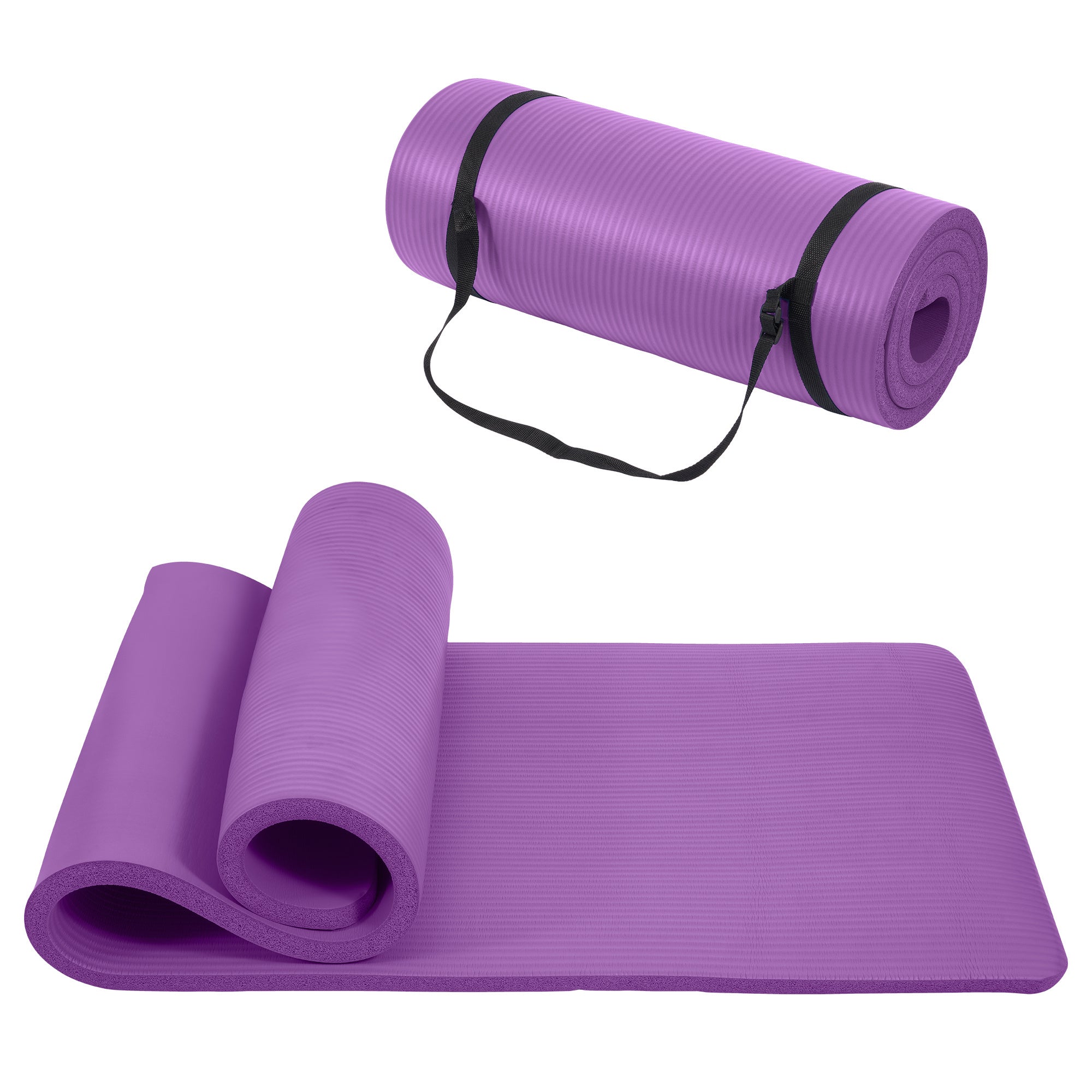 Only Supports Self Pickup  Yoga Mat, One Inch Thickened High-density Practice Mat, Tear-resistant Practice Yoga Mat With Straps, Suitable For All Kinds Of Yoga Practice