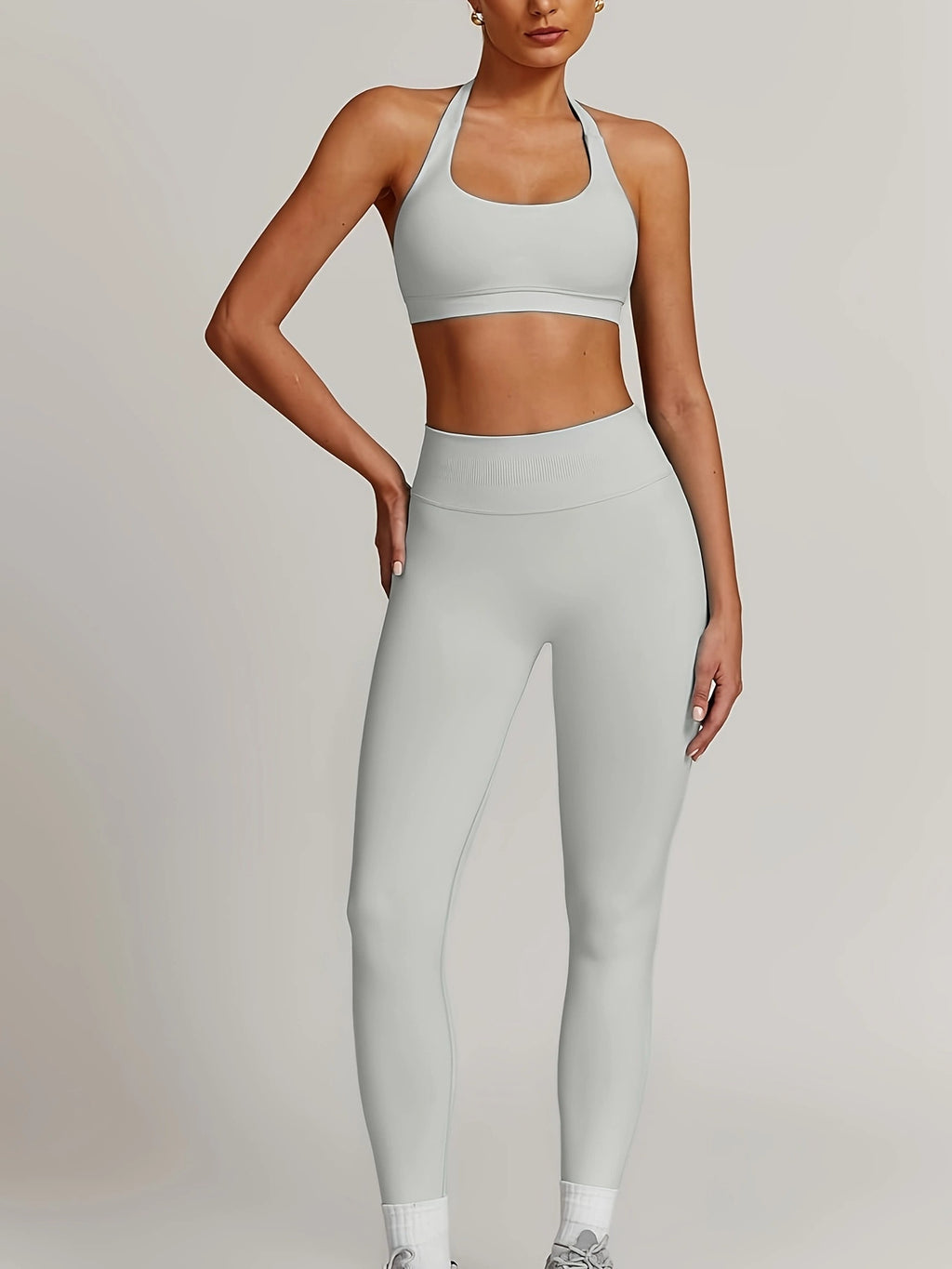 Women's Yoga Workout Set  Supportive Sports Bra  High-Waist Leggings