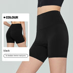 Lycra Yoga Tight Shorts Women's Summer High Elastic Hip Lifting Four Points Cycling Pants Anti-exposure
