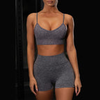 Women's yoga vest shorts suit