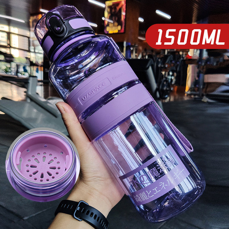 Large Capacity Sports Water Cup Portable Fitness Plastic Large Water Bottle