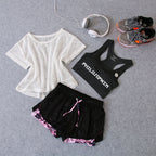 Women's three-piece yoga wear sports suit