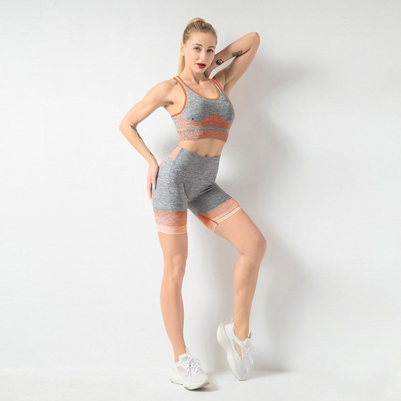 Running Sports Bra Set Seamless Yoga Wear