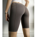 Autumn leisure five-point pants fitness pants stretch tight yoga pants