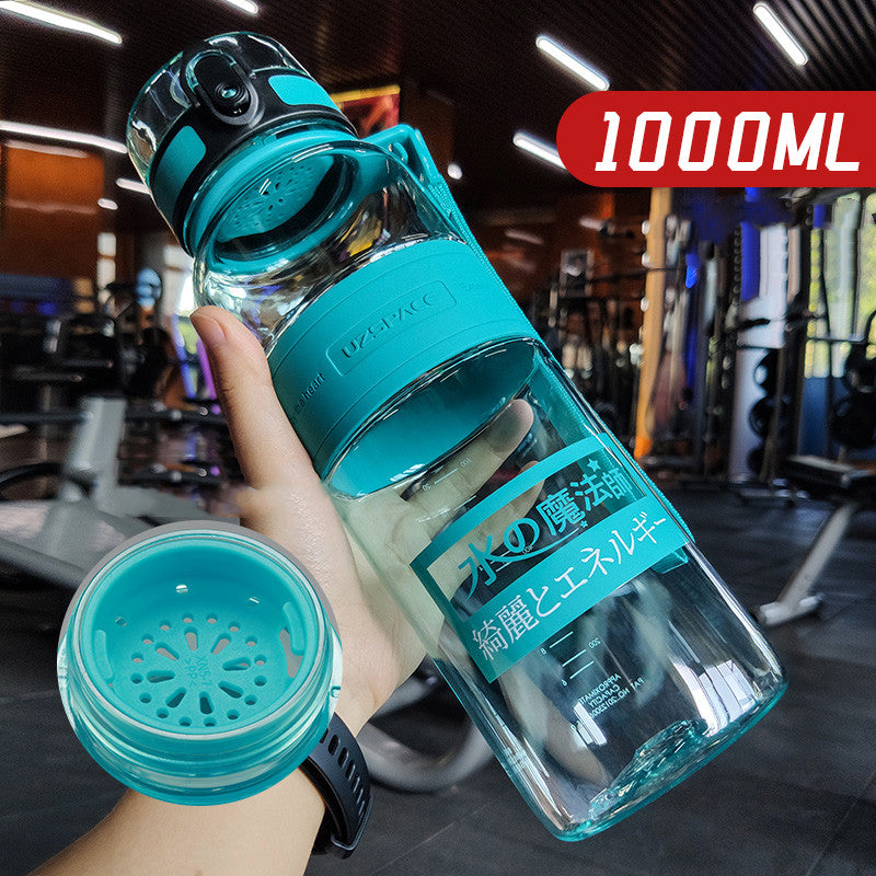 Large Capacity Sports Water Cup Portable Fitness Plastic Large Water Bottle