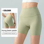 Lycra Yoga Tight Shorts Women's Summer High Elastic Hip Lifting Four Points Cycling Pants Anti-exposure