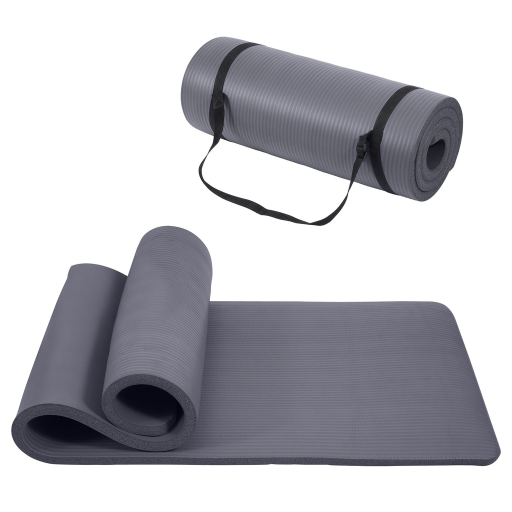 Only Supports Self Pickup  Yoga Mat, One Inch Thickened High-density Practice Mat, Tear-resistant Practice Yoga Mat With Straps, Suitable For All Kinds Of Yoga Practice