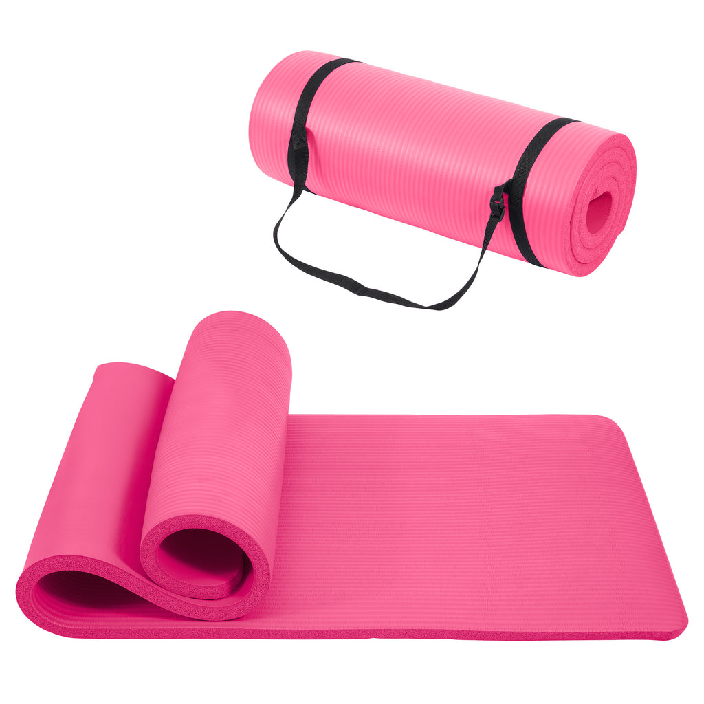 Only Supports Self Pickup  Yoga Mat, One Inch Thickened High-density Practice Mat, Tear-resistant Practice Yoga Mat With Straps, Suitable For All Kinds Of Yoga Practice