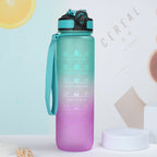 Gradient Color Large-capacity Plastic Space Sports Straw Water Cup