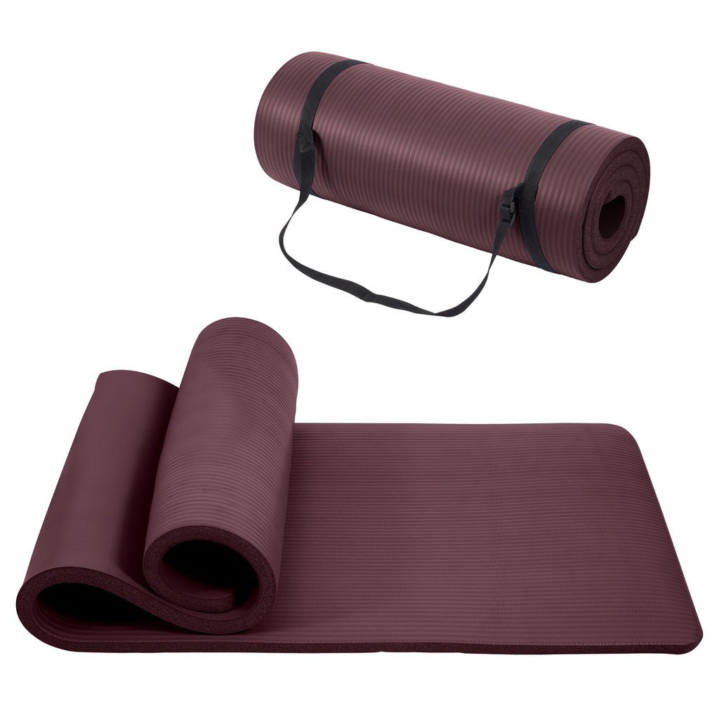 Only Supports Self Pickup  Yoga Mat, One Inch Thickened High-density Practice Mat, Tear-resistant Practice Yoga Mat With Straps, Suitable For All Kinds Of Yoga Practice