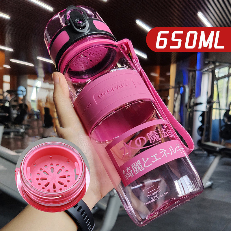 Large Capacity Sports Water Cup Portable Fitness Plastic Large Water Bottle