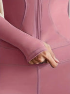 2025 Women's New Fitness Running Suit, Long Sleeved Sports Jacket, Tight Hip Pants Fitness Suit, Suitable For All Seasons