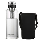 Bounce Cover Glass Water Cup With Cup Cover Portable Large Capacity