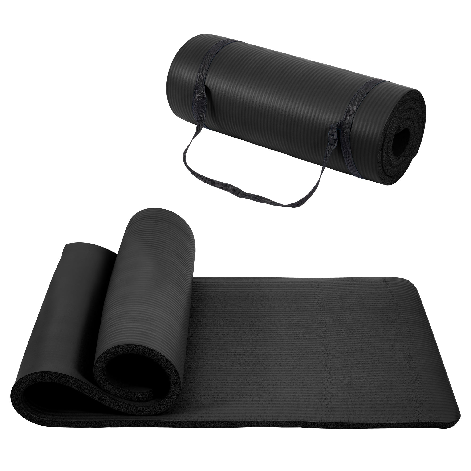 Only Supports Self Pickup  Yoga Mat, One Inch Thickened High-density Practice Mat, Tear-resistant Practice Yoga Mat With Straps, Suitable For All Kinds Of Yoga Practice